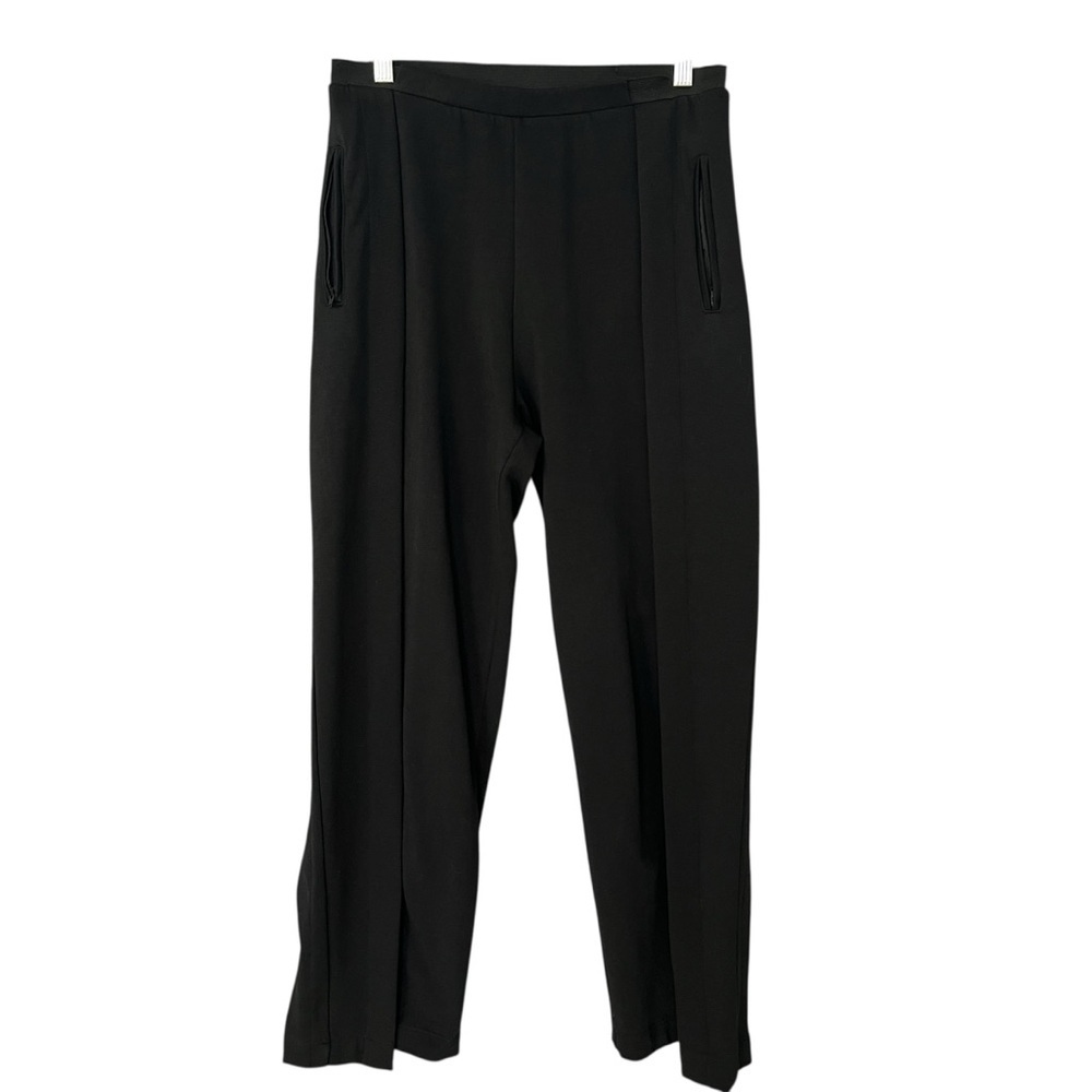 MATTHILDUR Black Pull-On Pants — Sculpted Minimalist Straight-Leg Size Medium